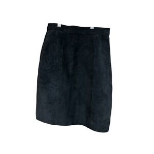 Women's Vintage 90's GITANO black Suede Leather Skirt